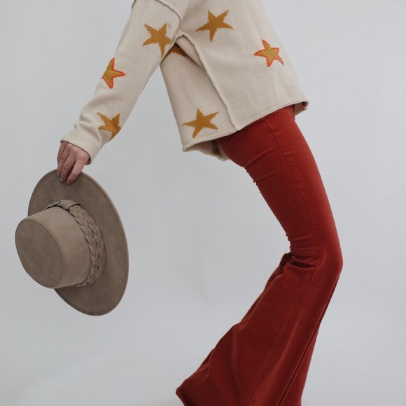 By Together Pants - By Together Red Clare Bell Bottoms